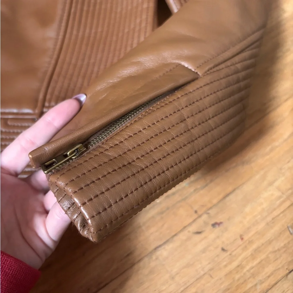 Tory Burch Calista Leather Riding Jacket - Picture 2 of 6